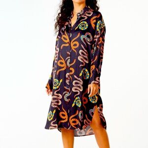 Farm Rio Snake Print Maxi Dress sz Medium